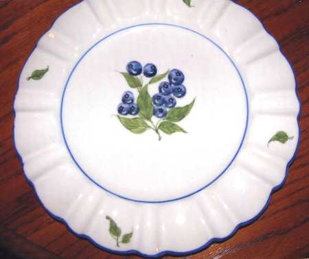 Blueberries Luncheon Plate