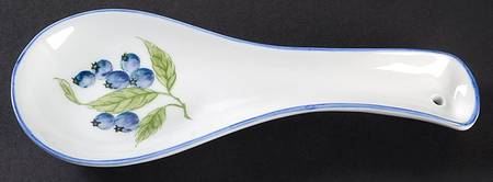 Blueberries Spoon Rest/Holder (Holds 1 Spoon)