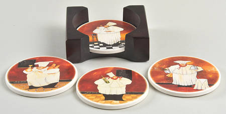 Al Dente Coaster & Holder - Set of 4 Motifs