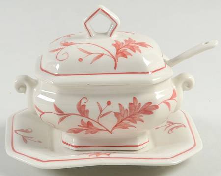 Red Leaf Mini Tureen w/Lid & Ladle