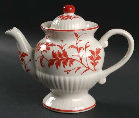Red Leaf Teapot & Lid