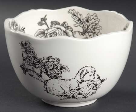 Barnyard Toile Soup/Cereal Bowl by Sadek