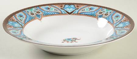 Java Blue Rim Soup Bowl