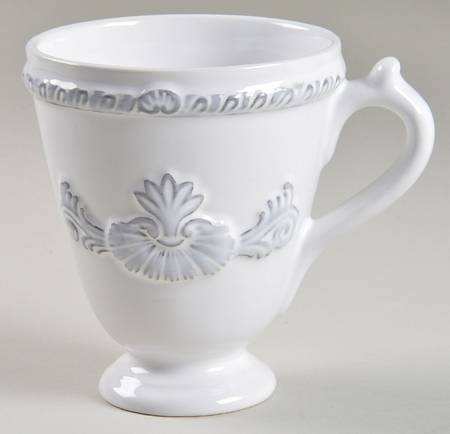Antique White Majolica Mug