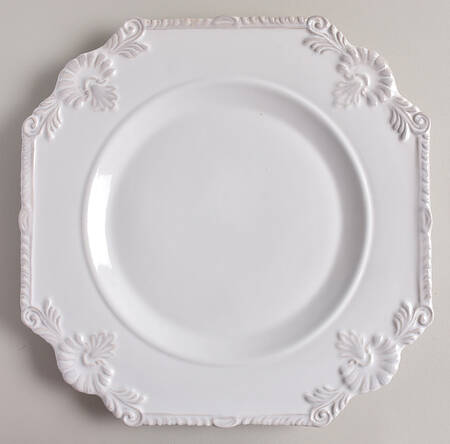 Antique White Majolica Service Plate (Charger)