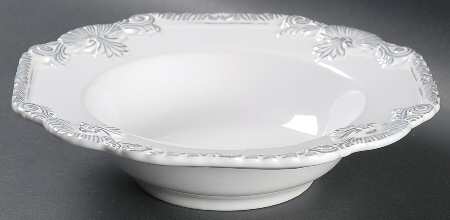 Antique White Majolica Soup/Cereal Bowl