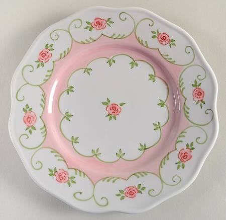 Eloise Pink Salad/Dessert Plate