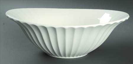 Dynasty White (Matte) 11" Oval Vegetable Bowl