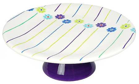 Aroma Blue Footed Cake Plate