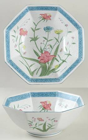 Fleurs de Chantilly 8" Round Serving Bowl