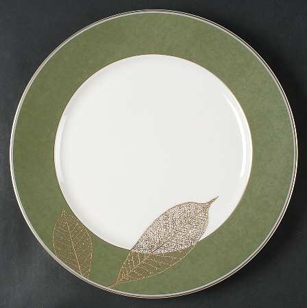 Gold Leaves 12" Chop Plate (Round Platter)