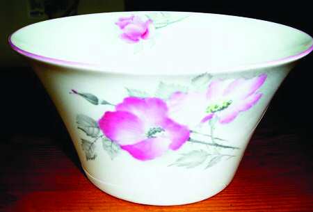 Dog Roses Pink Open Sugar Bowl