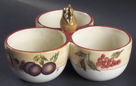 Victoria (Earthenware) 3 Section Server