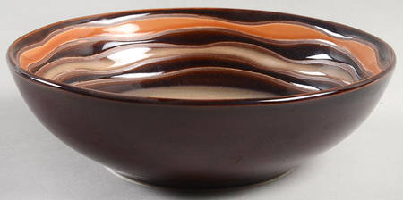 Waves Brown Soup/Cereal Bowl