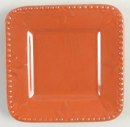 Sorrento Paprika (Orange) Square Bread & Butter Plate
