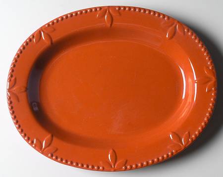 Sorrento Paprika (Orange) 14" Oval Serving Platter