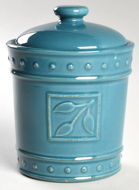 Sorrento Teal Small Canister & Lid