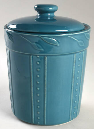 Sorrento Teal Large Canister & Lid