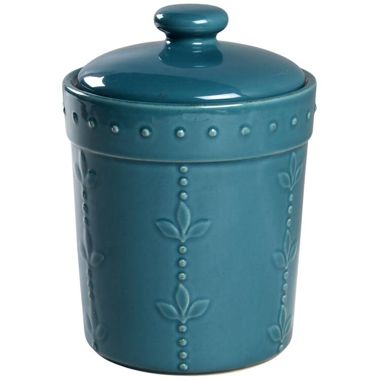 Sorrento Teal Medium Canister & Lid