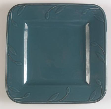 Sorrento Teal Square Salad Plate