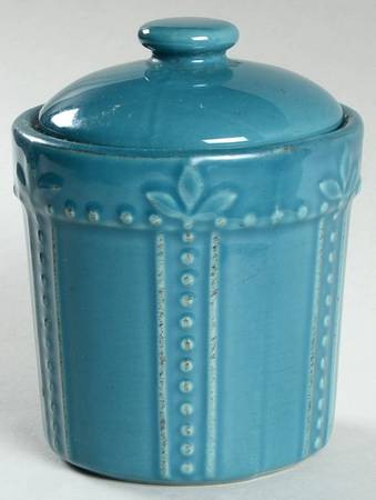 Sorrento Teal Sugar Bowl & Lid