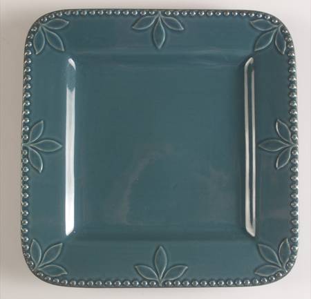 Sorrento Teal Square Dinner Plate