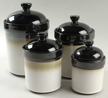 Eclipse Black (4 Piece) Canister Set (Box Set)