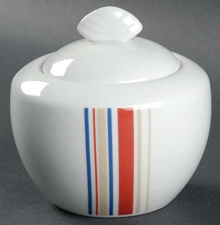 Barcode Red Sugar Bowl & Lid