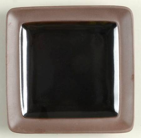 Canyon Black Square Salad Plate