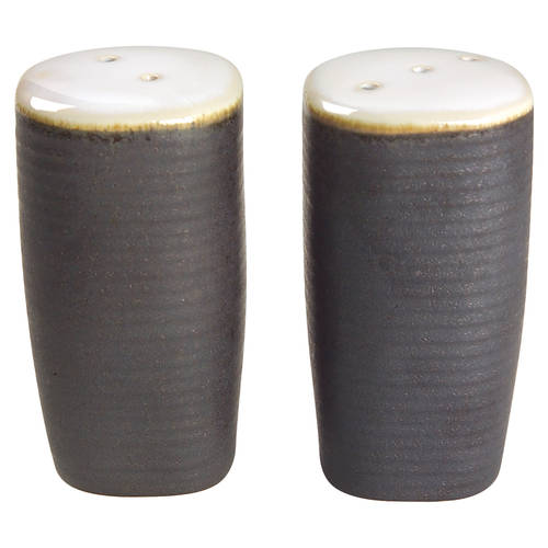 Pristine Charcoal Salt & Pepper Set by Sango