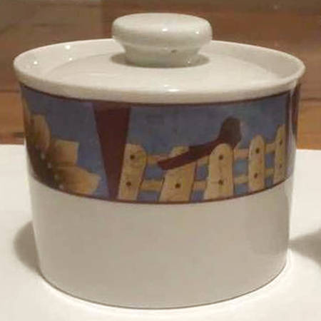 Picket Fences Sugar Bowl & Lid