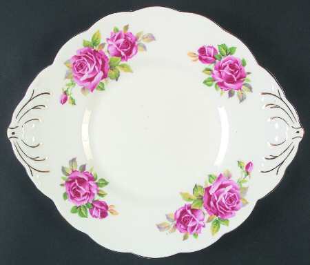 Juliana Rose Handled Cake Plate