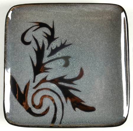 Solare Gray Square Salad Plate