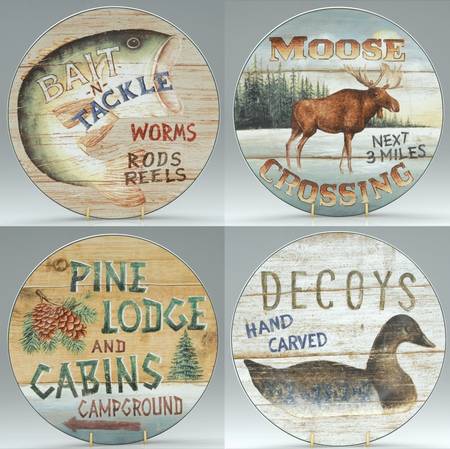 Country Lodge Salad/Dessert Plate - Set of 4