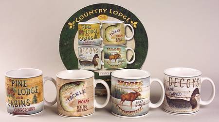 Country Lodge Mug - Set of 4 Motifs Boxed