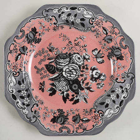 Blue Room Garden Collection (Mixed Colors) 9" Square Fancy Plate