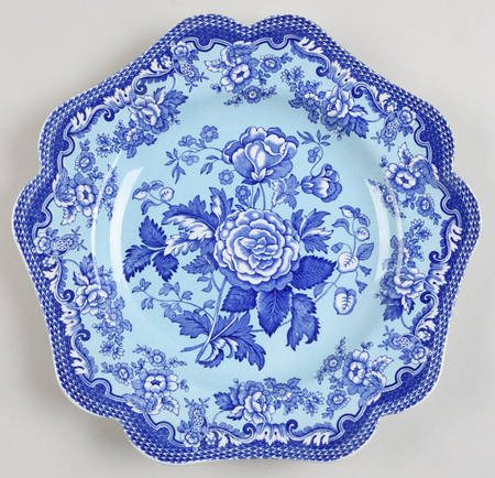 Blue Room Garden Collection (Mixed Colors) 9" Square Fancy Plate