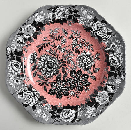 Blue Room Garden Collection (Mixed Colors) 9" Square Fancy Plate