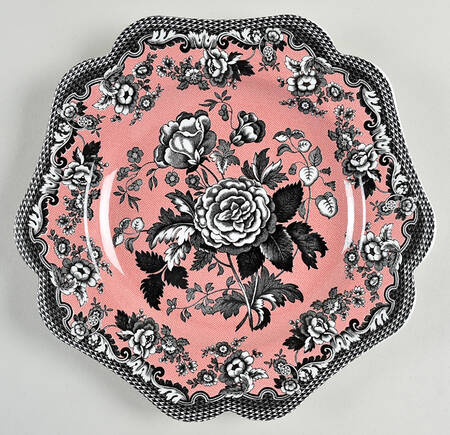 Blue Room Garden Collection (Mixed Colors) 9" Square Fancy Plate
