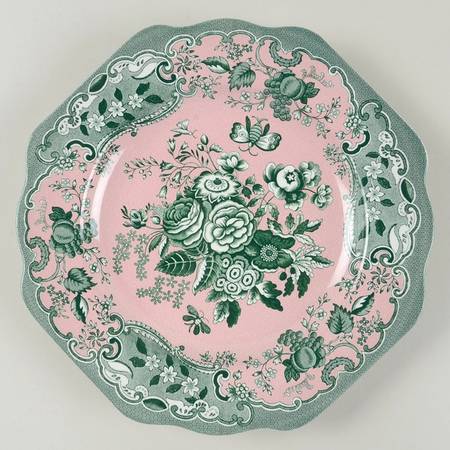 Blue Room Garden Collection (Mixed Colors) 9" Square Fancy Plate