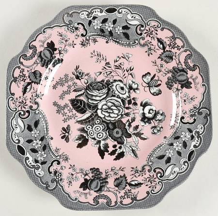 Blue Room Garden Collection (Mixed Colors) 9" Square Fancy Plate