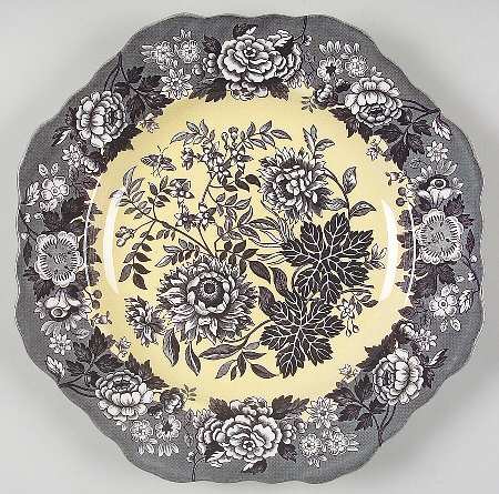 Blue Room Garden Collection (Mixed Colors) 9" Square Fancy Plate
