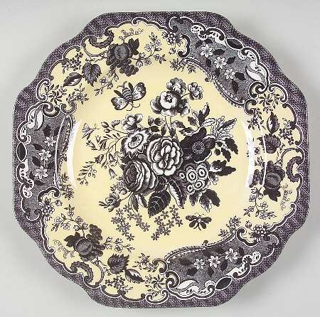 Blue Room Garden Collection (Mixed Colors) 9" Square Fancy Plate