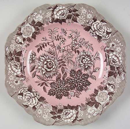 Blue Room Garden Collection (Mixed Colors) 9" Square Fancy Plate