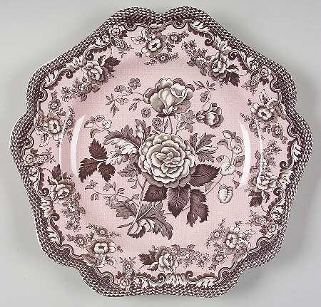 Blue Room Garden Collection (Mixed Colors) 9" Square Fancy Plate