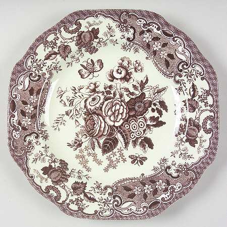 Blue Room Garden Collection (Mixed Colors) 9" Square Fancy Plate
