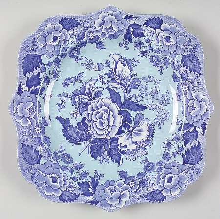 Blue Room Garden Collection (Mixed Colors) 9" Square Fancy Plate