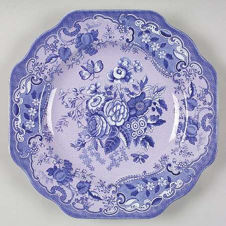 Blue Room Garden Collection (Mixed Colors) 9" Square Fancy Plate