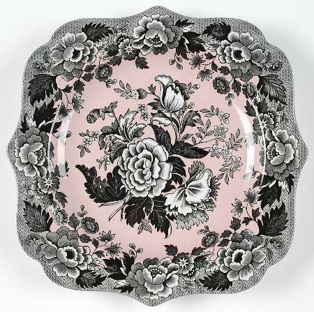 Blue Room Garden Collection (Mixed Colors) 9" Square Fancy Plate