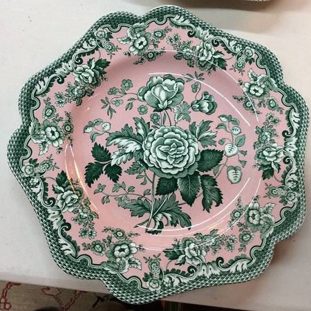 Blue Room Garden Collection (Mixed Colors) 9" Square Fancy Plate